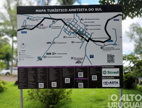 Mapas interativos são novidade na divulgação de pontos turísticos em Ametista do Sul