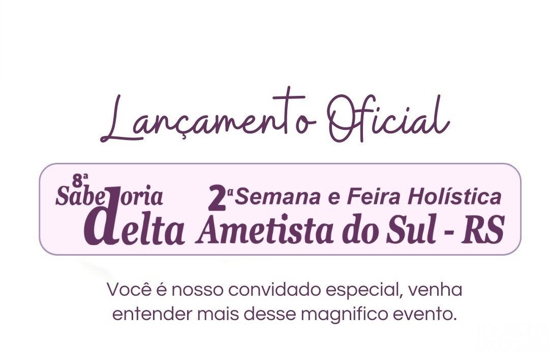 Lançamento oficial da 2ª Semana e Feira Holística acontece nesta segunda-feira