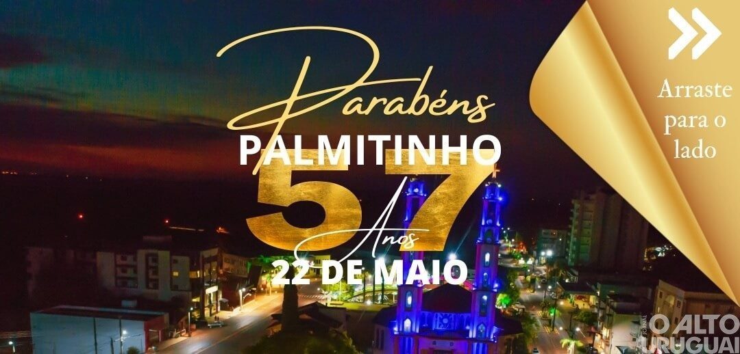 Palmitinho celebra 57 anos com vasta programação 