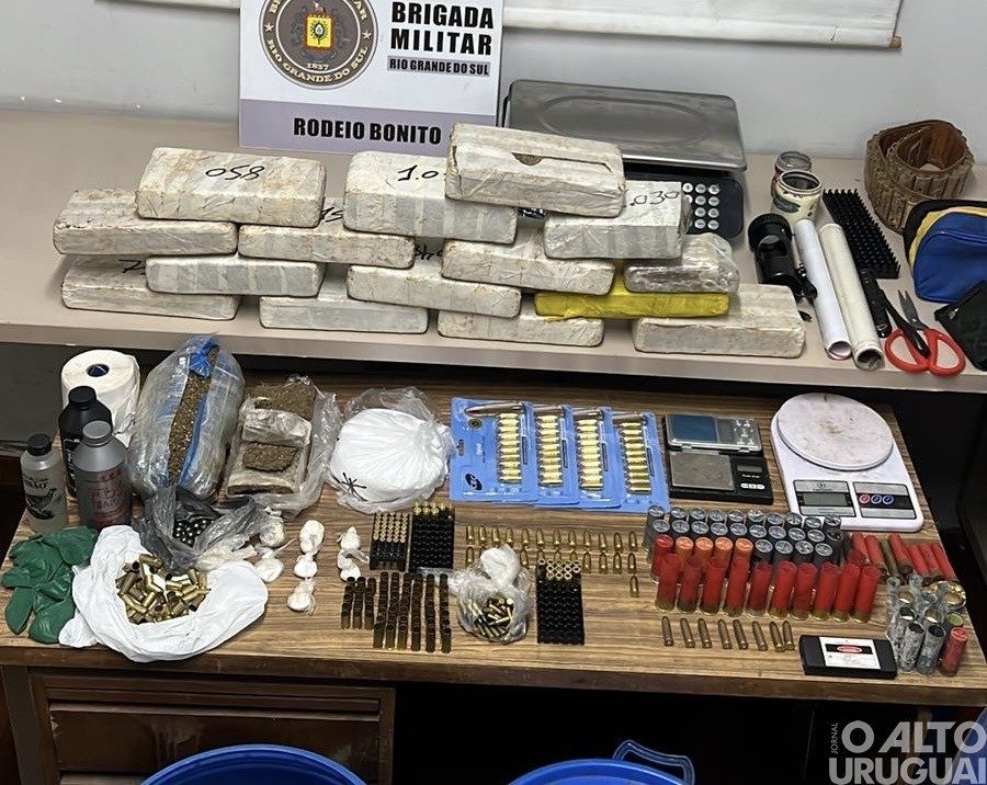 Brigada Militar apreende grande quantidade de drogas em Rodeio Bonito