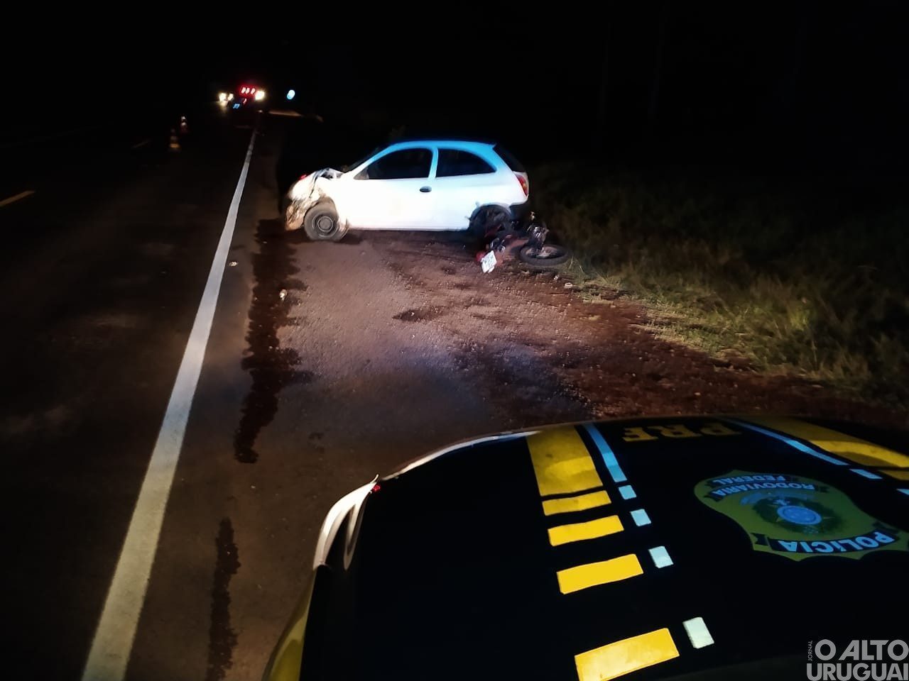 Colisão entre carro e motocicleta deixa vítima fatal em Iraí