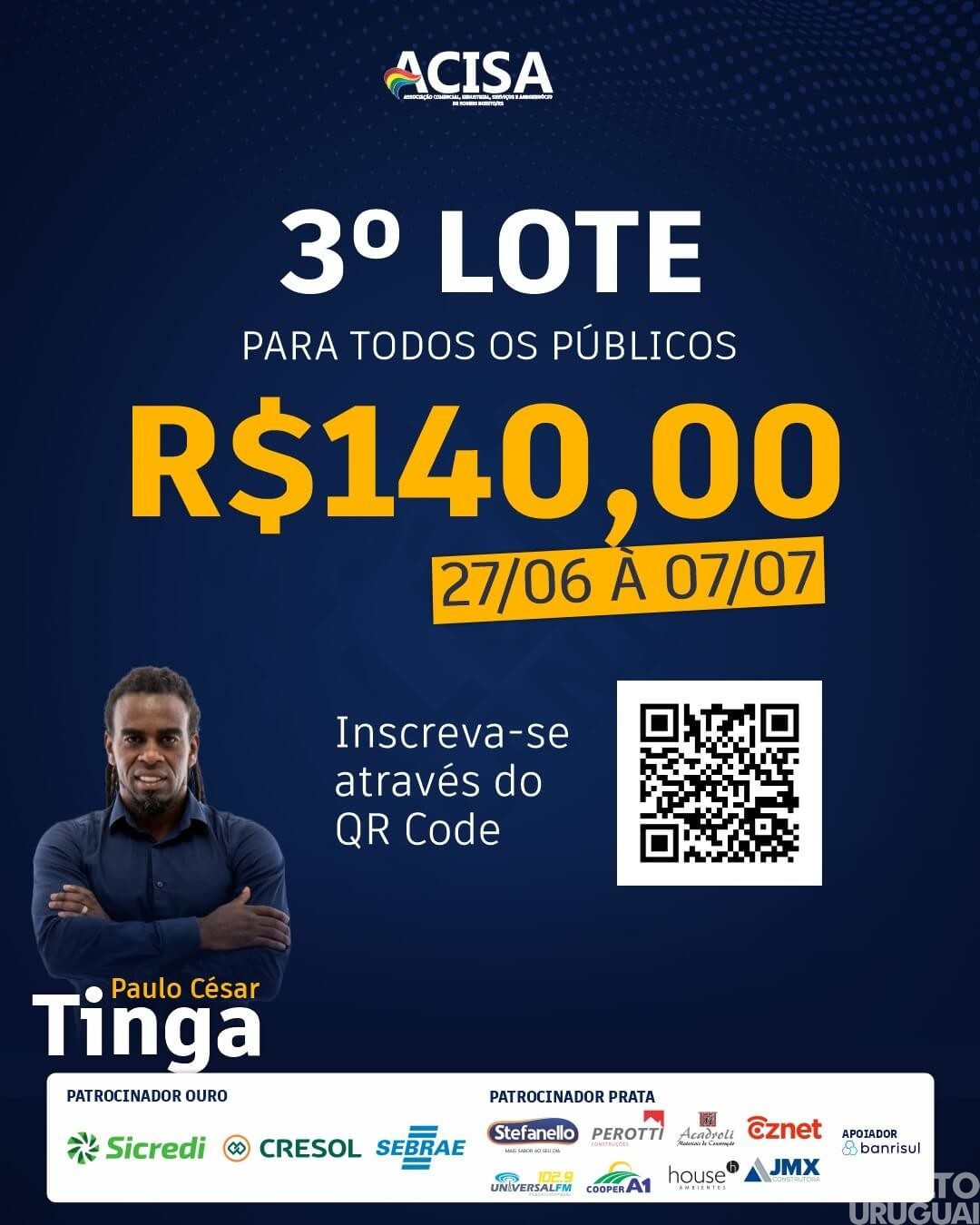 Acisa promove palestra com Paulo César Tinga em Rodeio Bonito