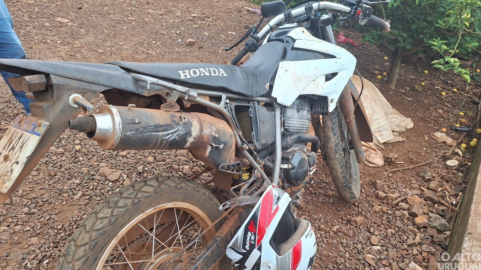 Cristal do Sul: motociclista fica ferido após colisão