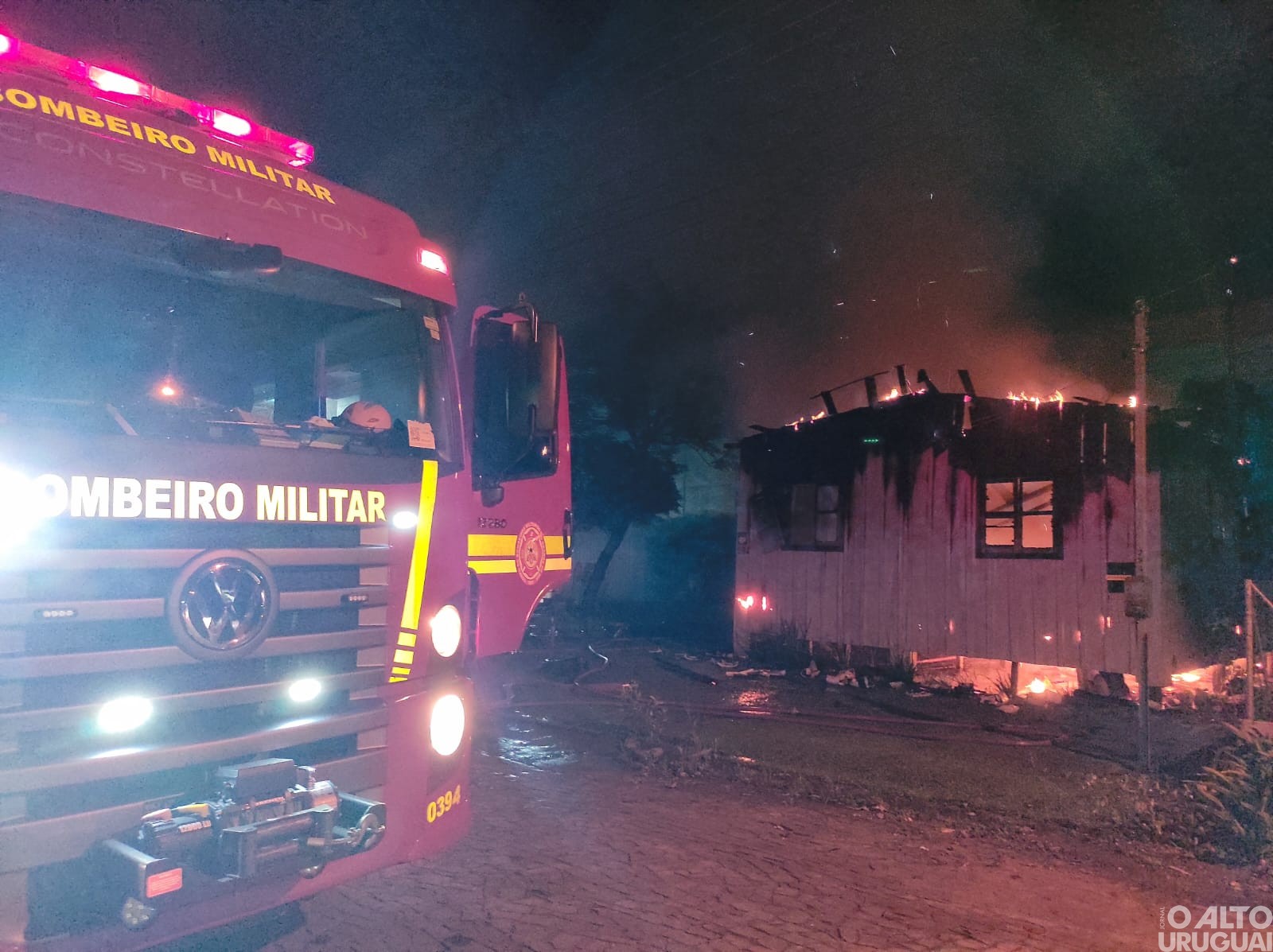 Incêndio atinge residência no Bairro Fátima em Frederico Westphalen