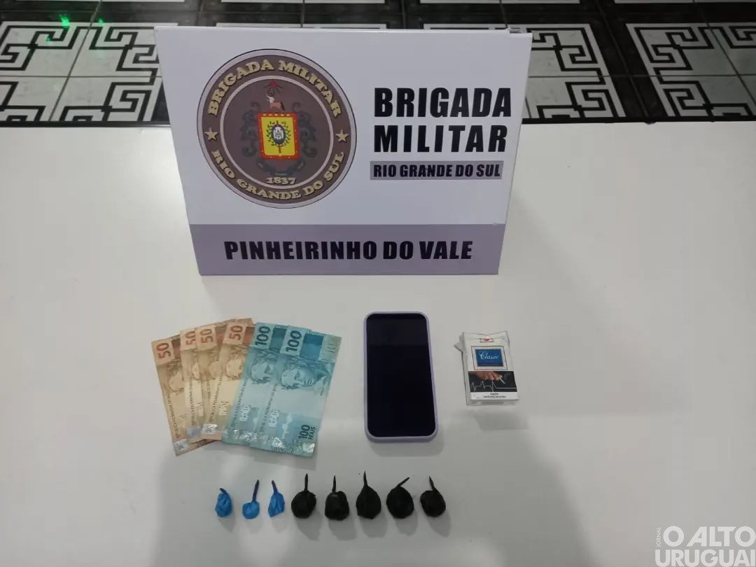 BM apreende menor de idade por tráfico de drogas em Pinheirinho do Vale