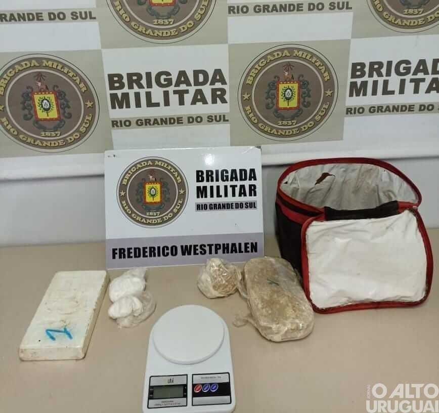 Brigada Militar apreende 2,4 kg de drogas em Frederico Westphalen