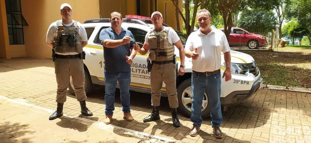 Executivo de Jaboticaba recebe nova viatura para a Brigada Militar