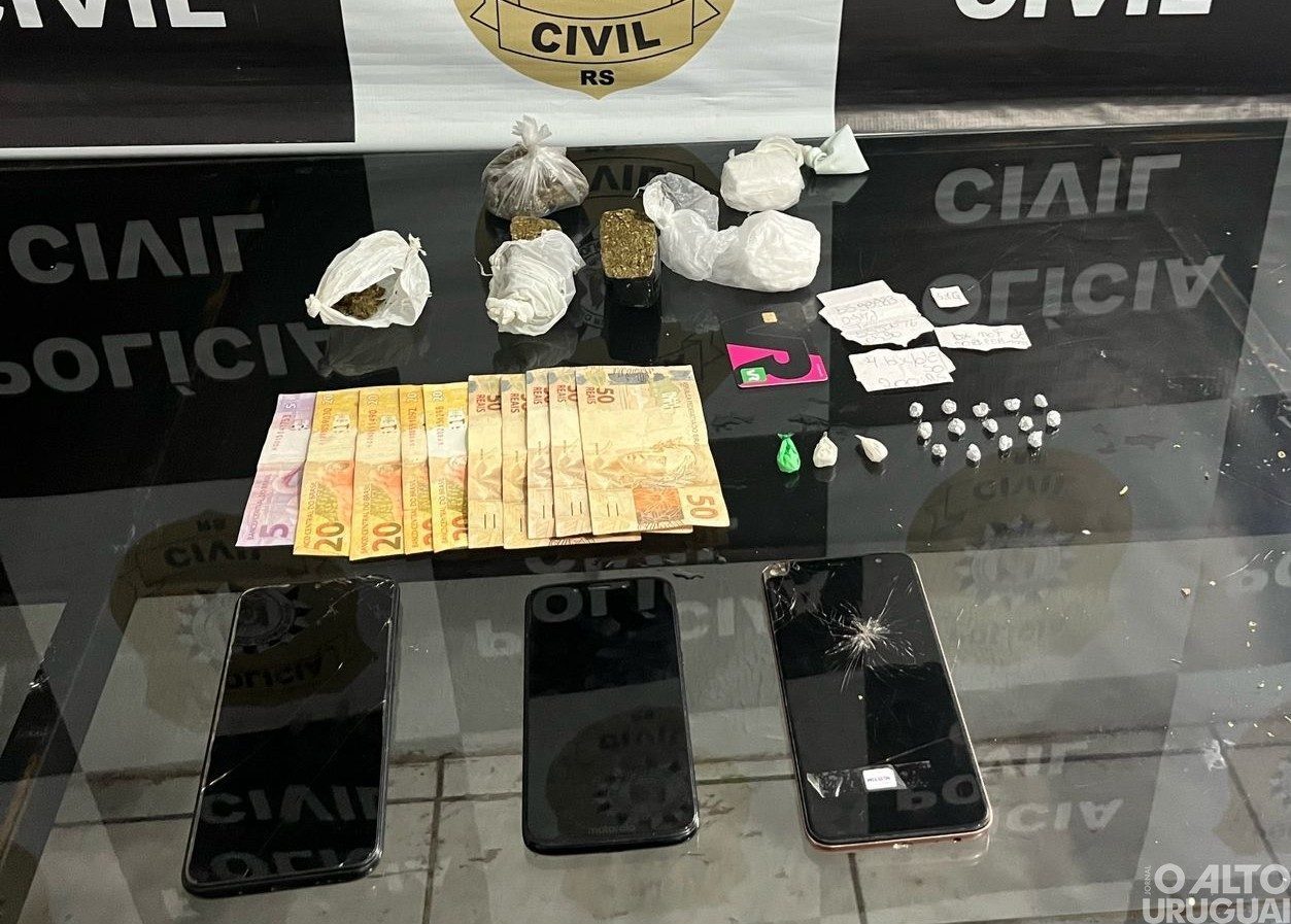 Polícia Civil prende dois homens por tráfico de drogas em Iraí