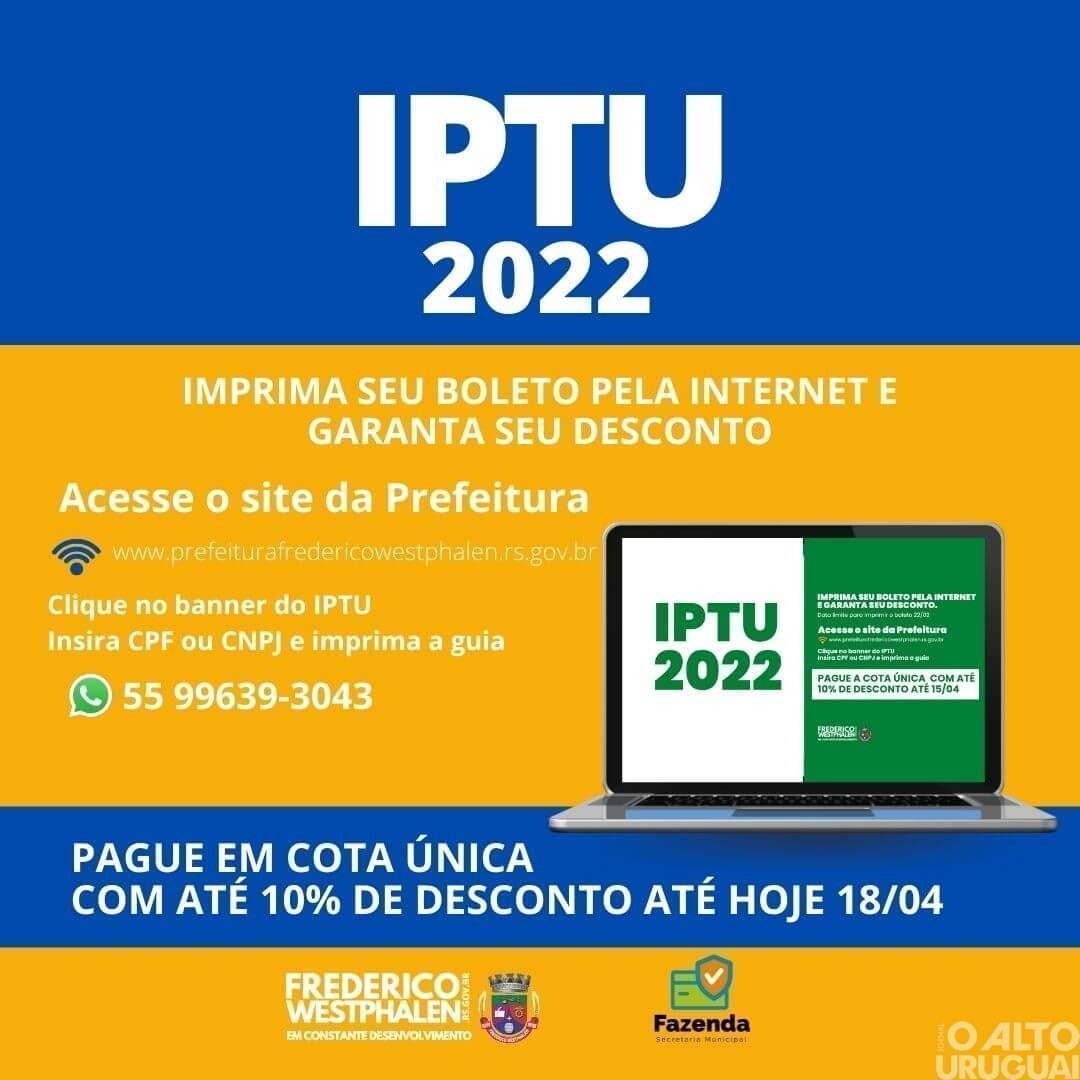 IPTU: prazo para pagamento com desconto termina nesta segunda-feira, 18