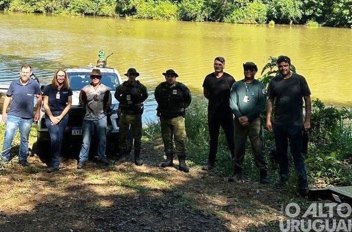 BM participa do projeto de repovoamento de alevinos no rio Uruguai