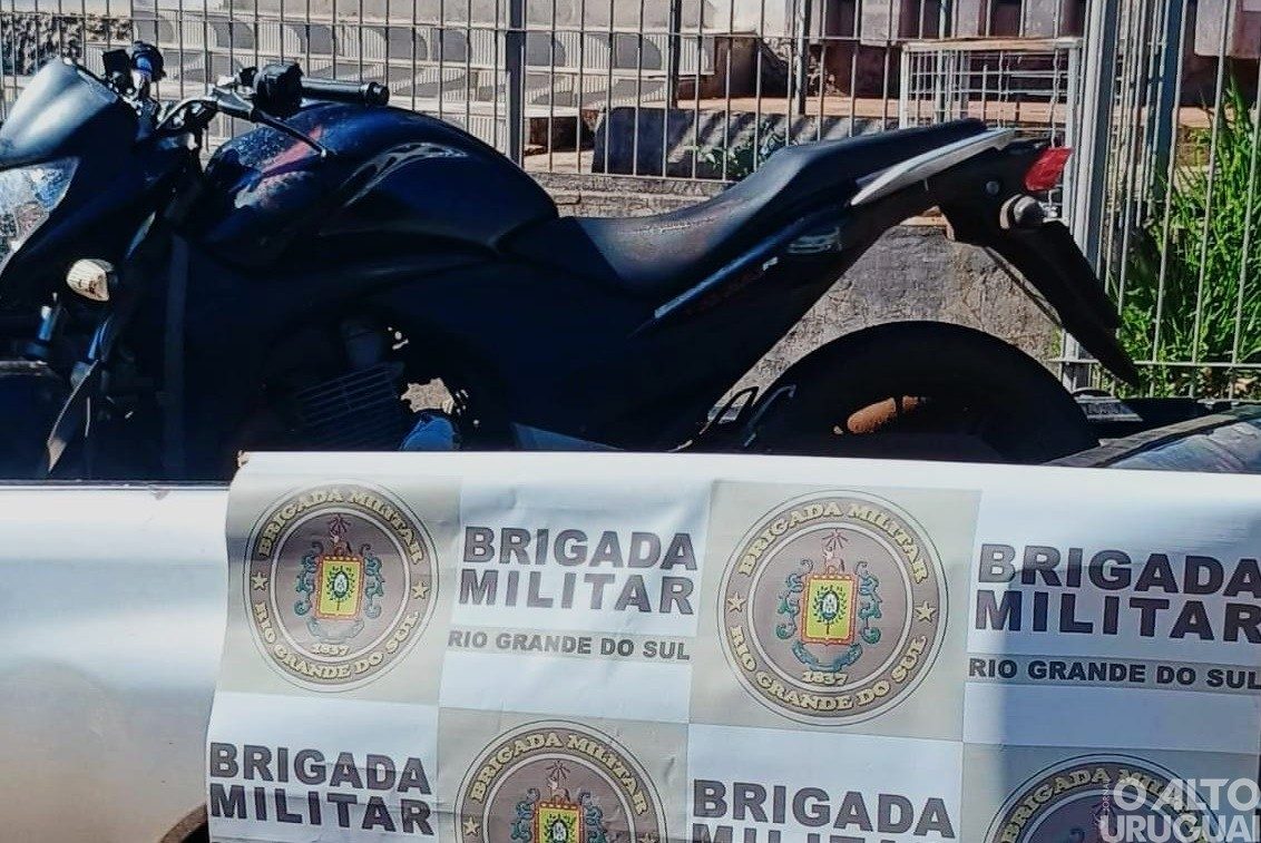 Motocicleta roubada é recuperada pela Brigada Militar em Planalto