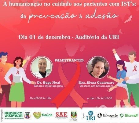 Abertas as inscrições para evento regional em alusão ao Dezembro Vermelho
