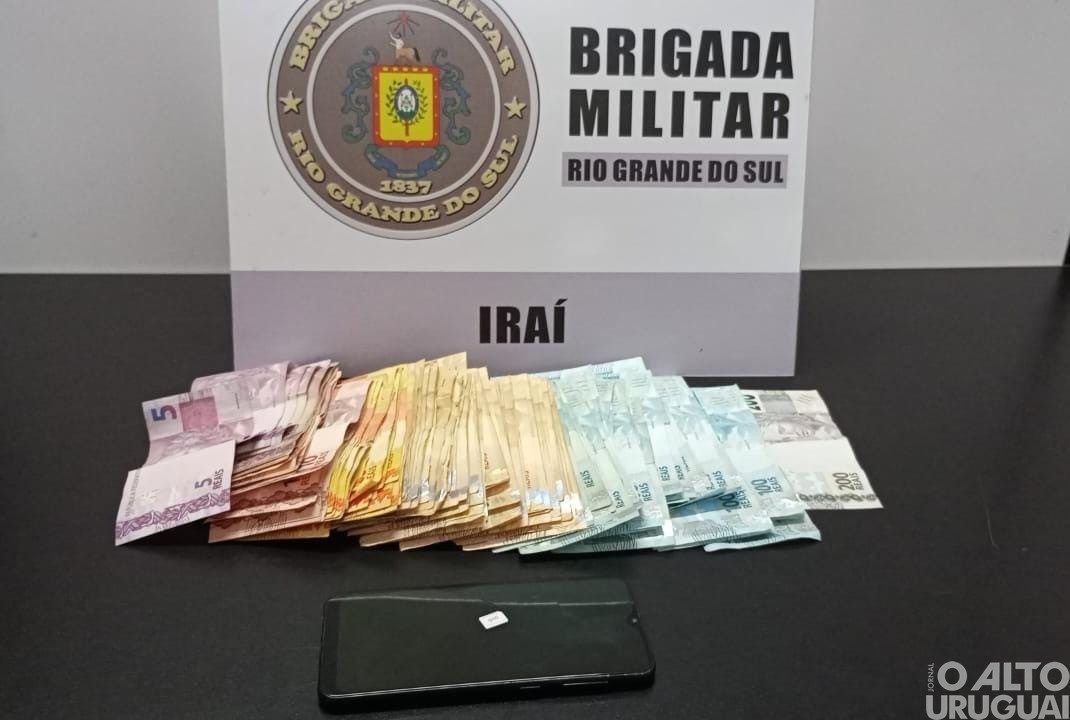 Brigada Militar apreende R$ 8.270,00 de origem suspeita em Iraí