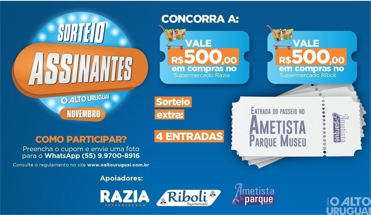 AU sorteia vales-compras e ingressos para visitar o Ametista Parque Museu
