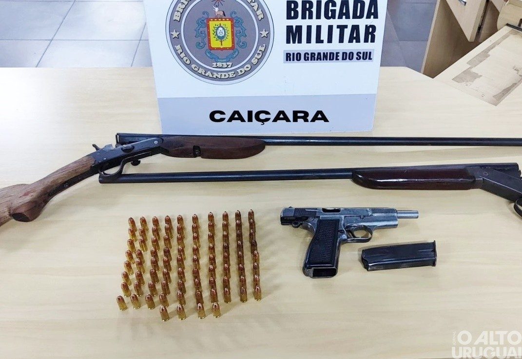 Homem é preso em Caiçara por porte ilegal de armas de fogo
