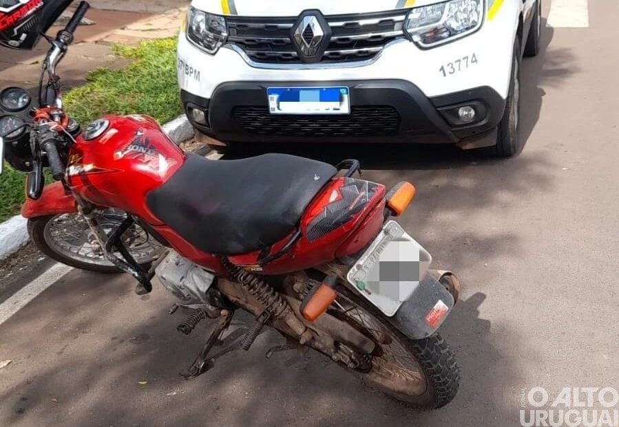 Palmitinho: BM recupera motocicleta furtada em menos de 30 minutos