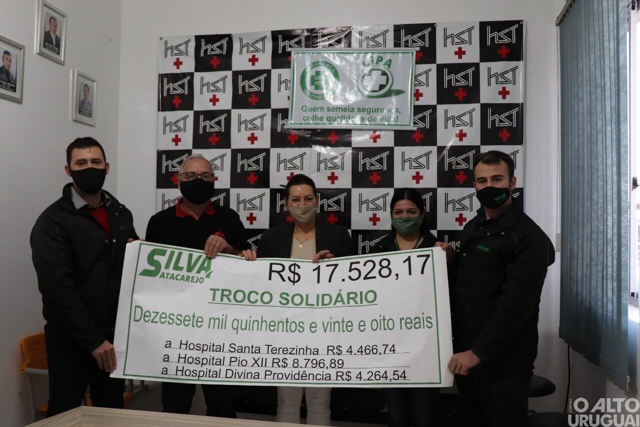 Palmitinho: projeto Troco Solidário repassa doações ao Hospital Santa Terezinha