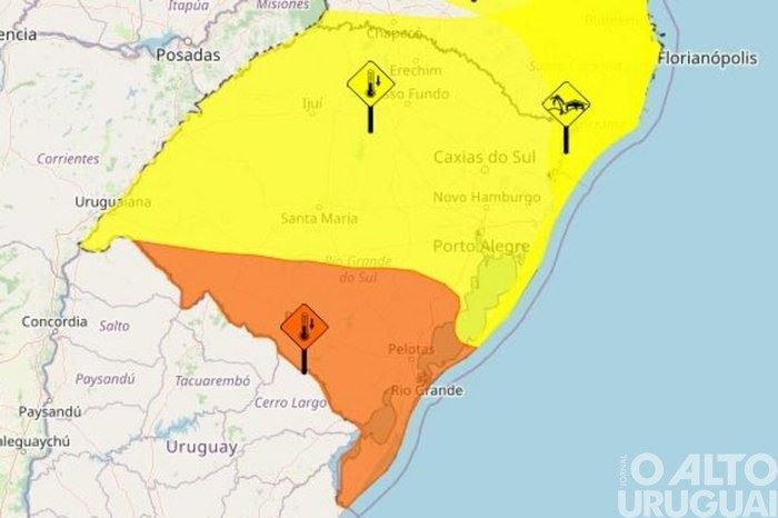 Inmet alerta para queda de temperatura na região