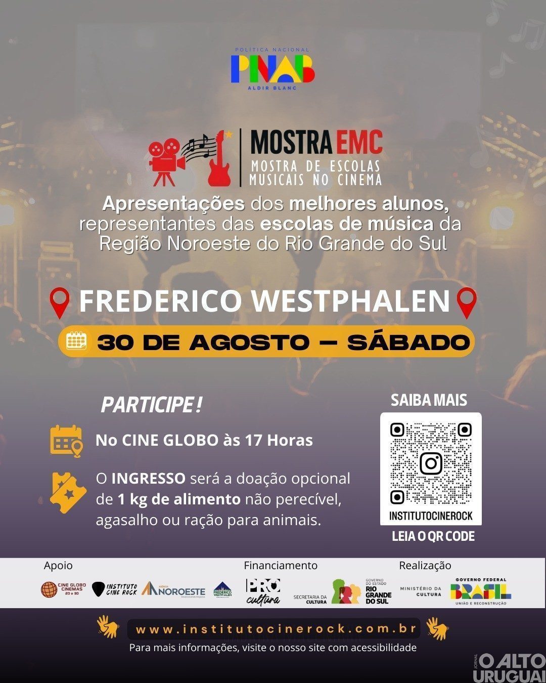 Mostra EMC será realizada no Cine Globo em FW