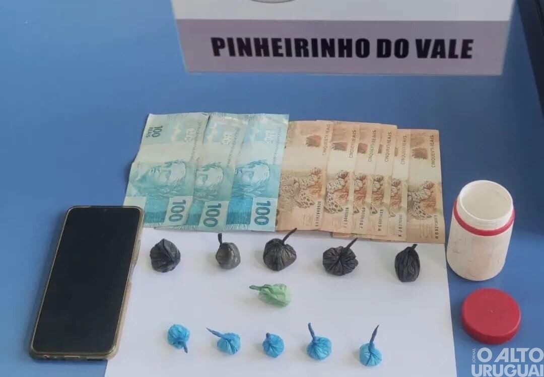 Pinheirinho do Vale: Jovem é preso por tráfico de drogas