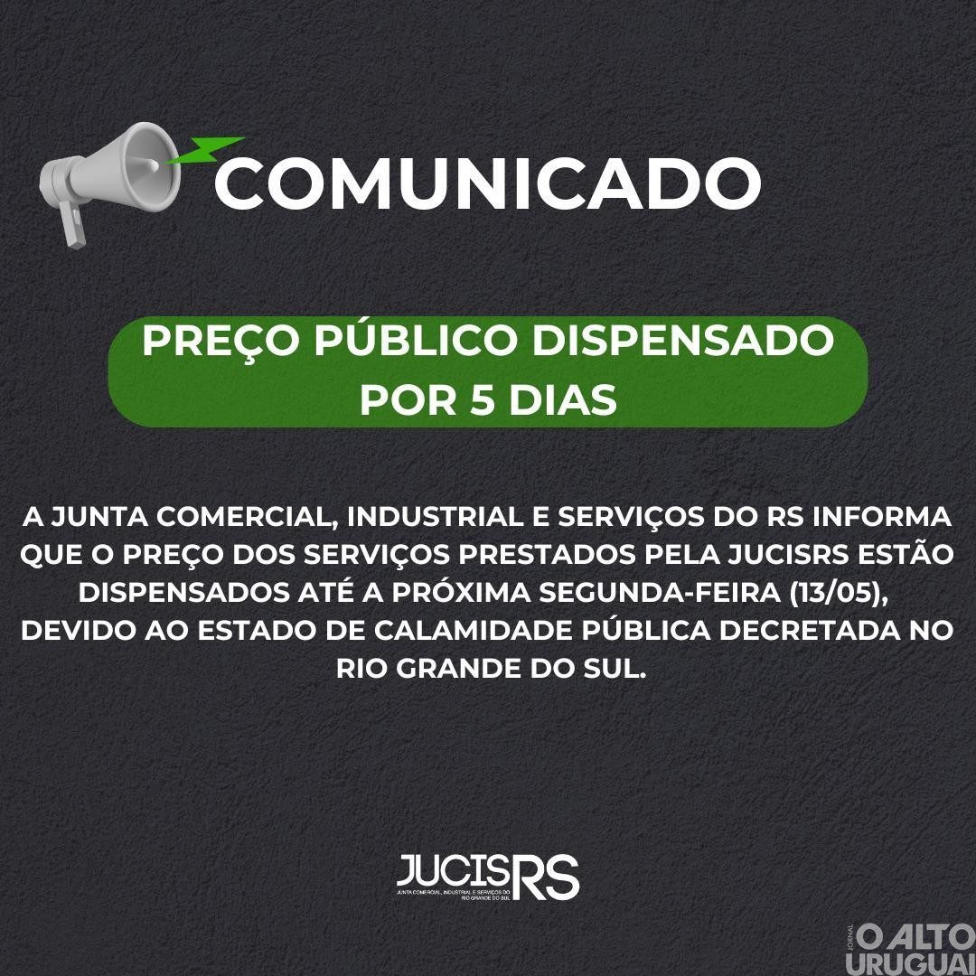 Junta Comercial do RS isenta preço dos serviços para empresas até segunda-feira