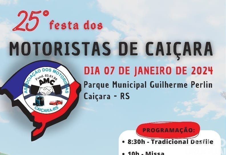 25ª edição da Festa dos Motoristas acontece neste domingo