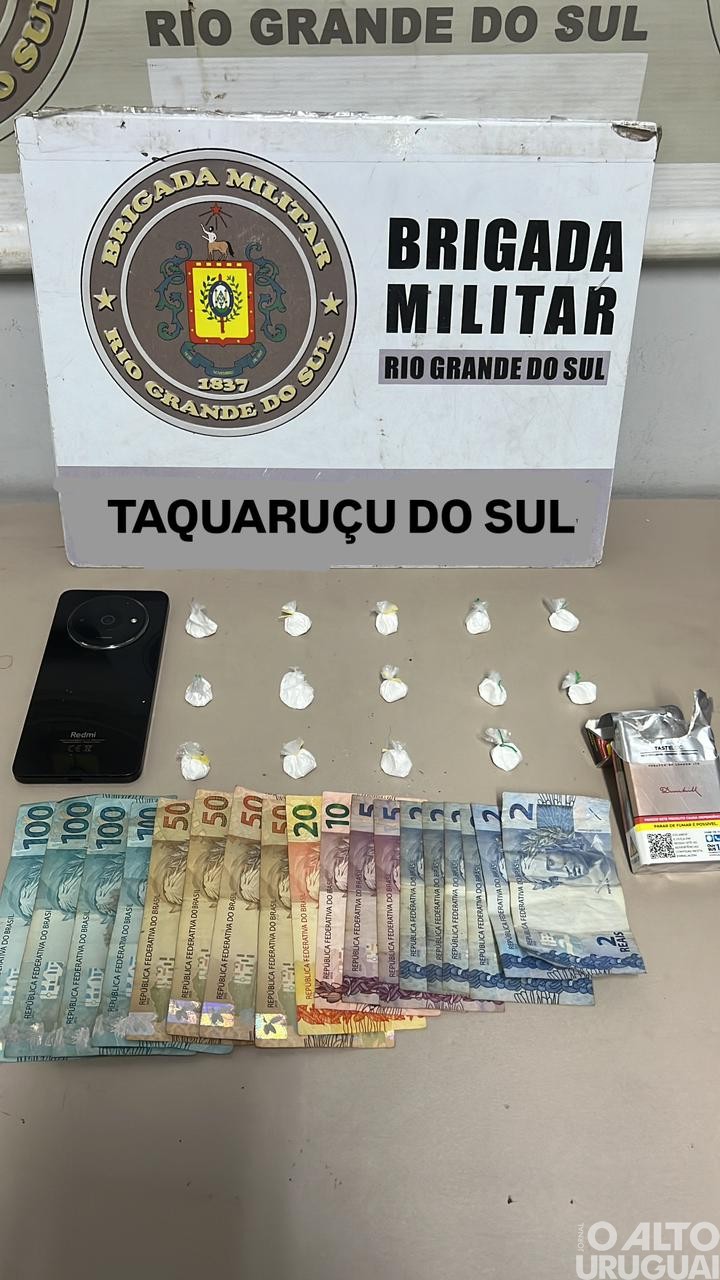 Brigada Militar realiza duas prisões por tráfico de drogas