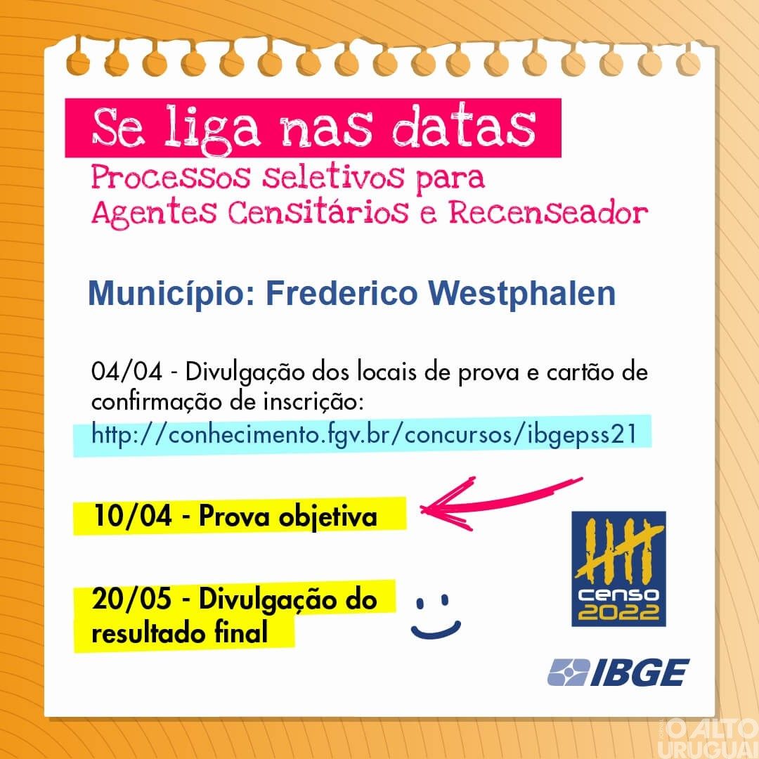 IBGE divulga data e local das provas do processo seletivo