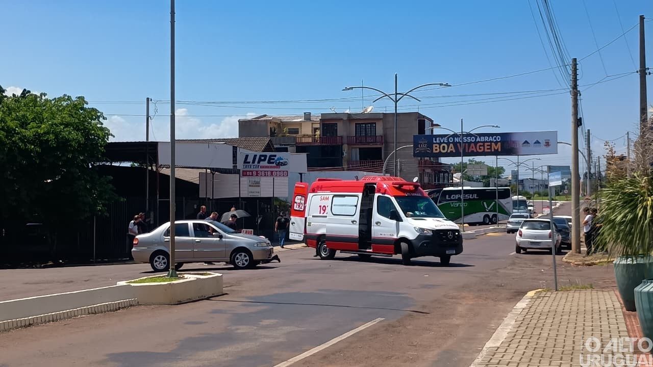 Registrado acidente entre motocicleta e carro em FW