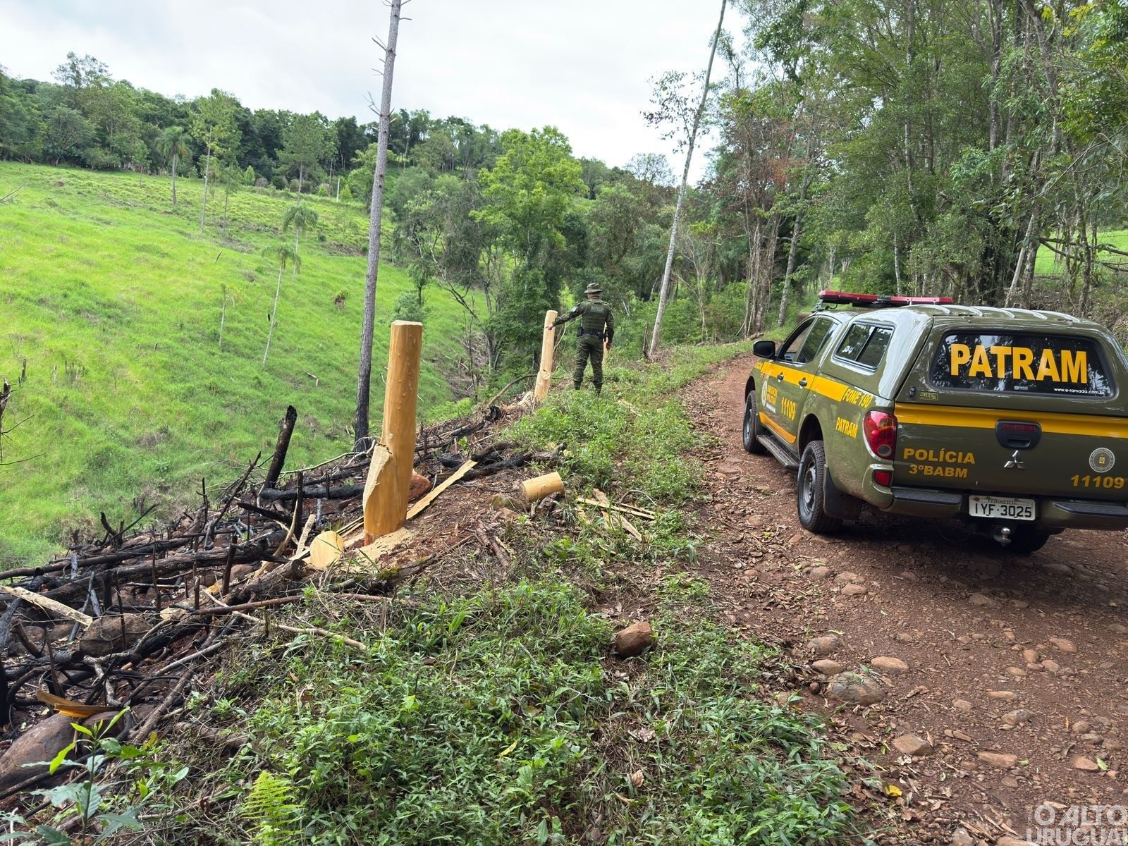 Flagrado desmatamentos e uso irregular do fogo em Ametista do Sul