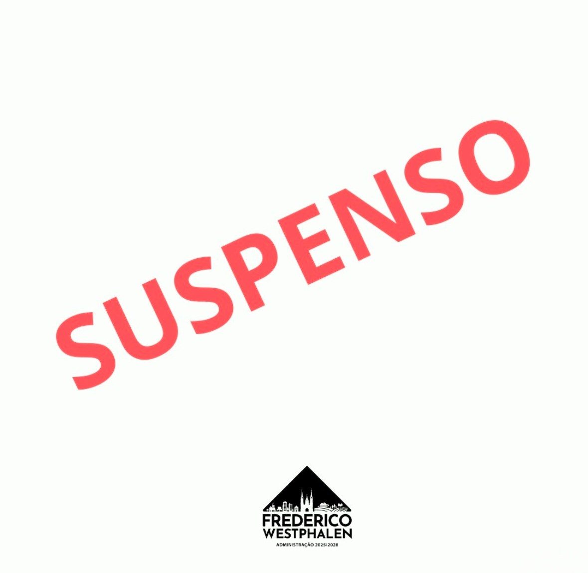Prefeito Girardi publica decreto sobre suspensão de obras em FW