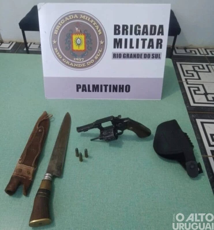 Homem é preso por porte ilegal de arma de fogo em Palmitinho