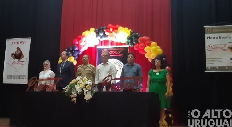 20ª CRE participa da formatura do Proerd em Palmeira das Missões