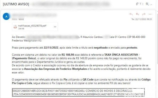 AEFW alerta para novo golpe em nome da entidade