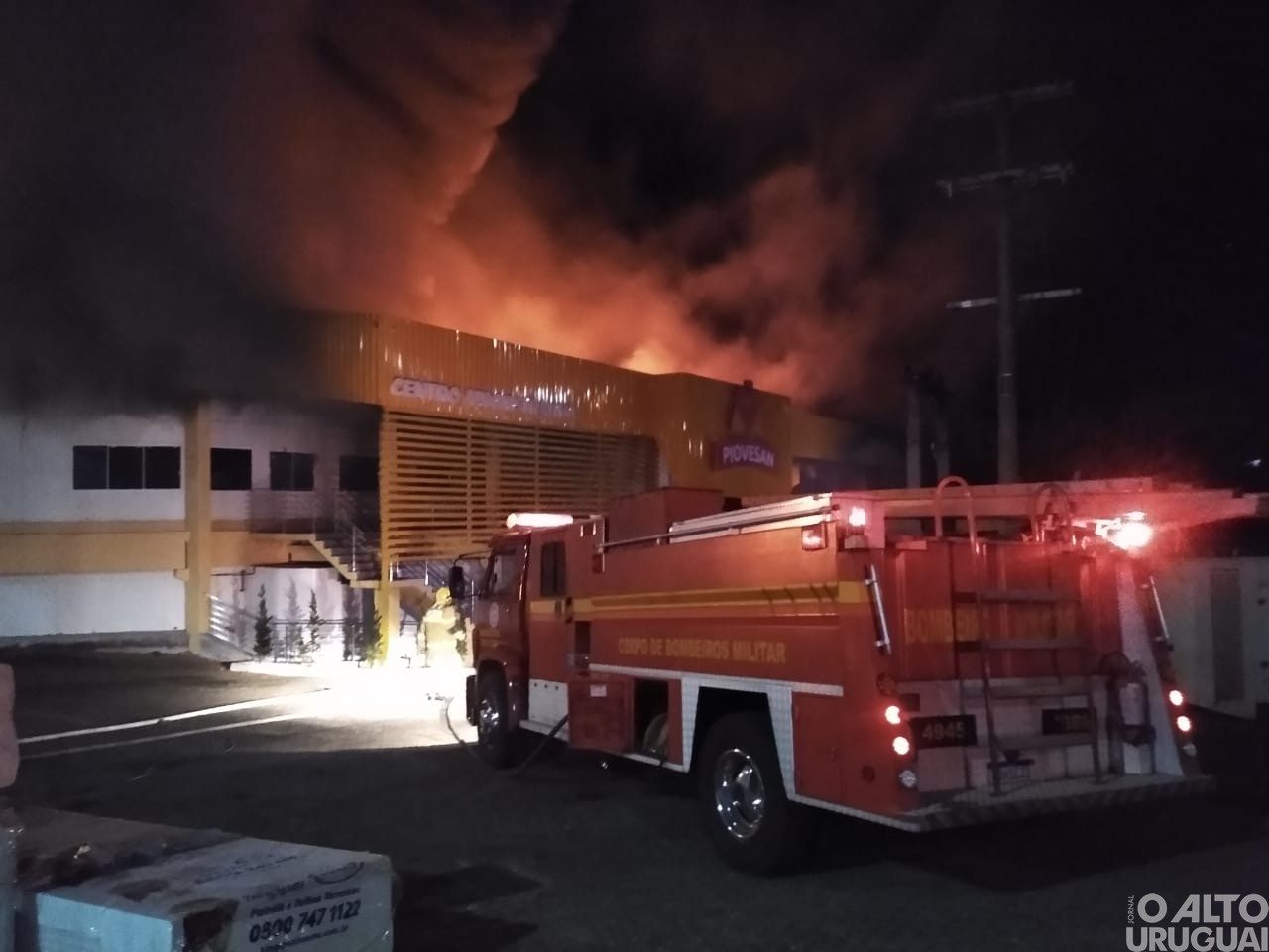 Registrado incêndio na Frangos Piovesan em FW