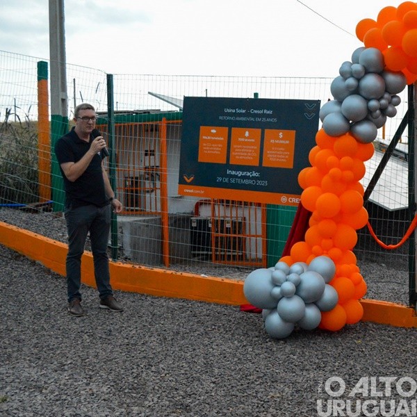 Cresol Raiz inaugura usina solar em Frederico Westphalen