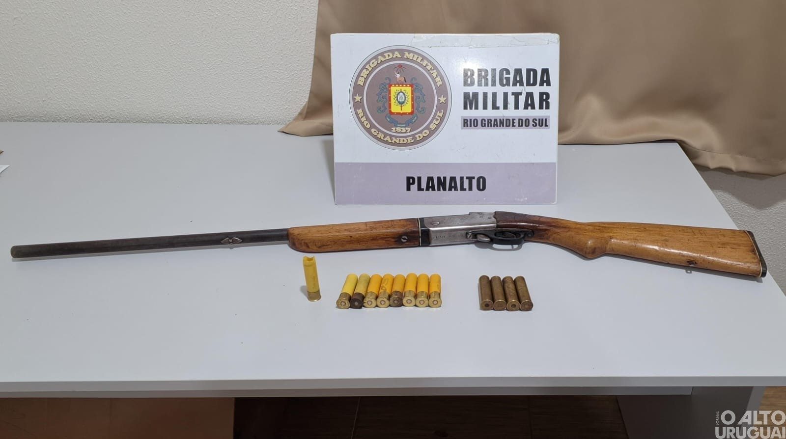 Brigada Militar apreende espingarda em Planalto