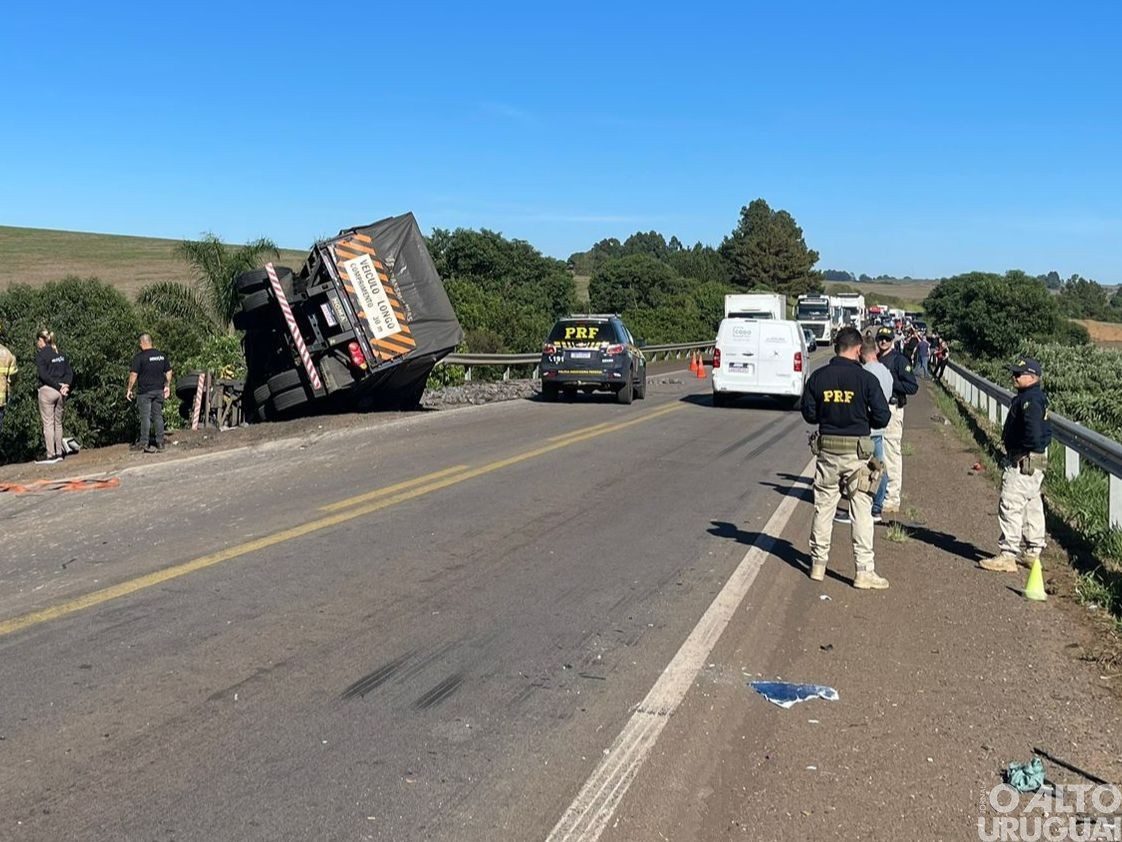 PRF atende acidente com morte na BR-285 em Passo Fundo