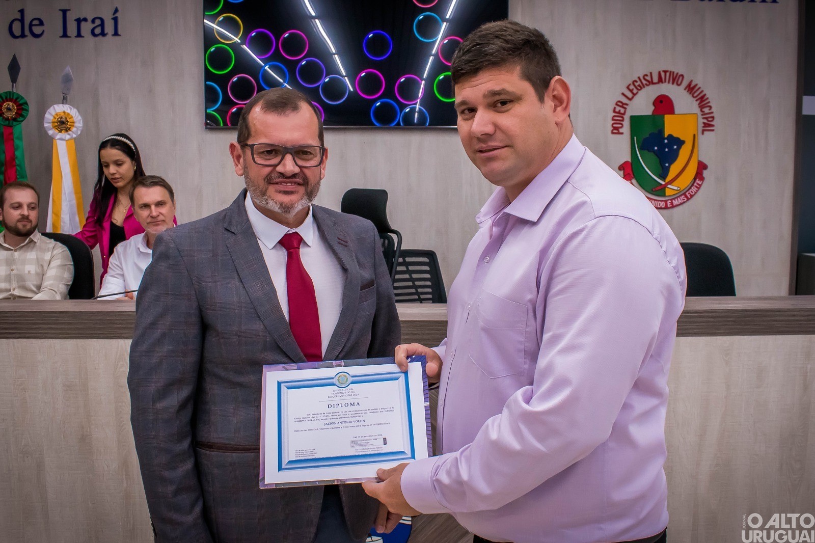 Câmara de Iraí realiza ato de entrega de diplomas aos vereadores eleitos