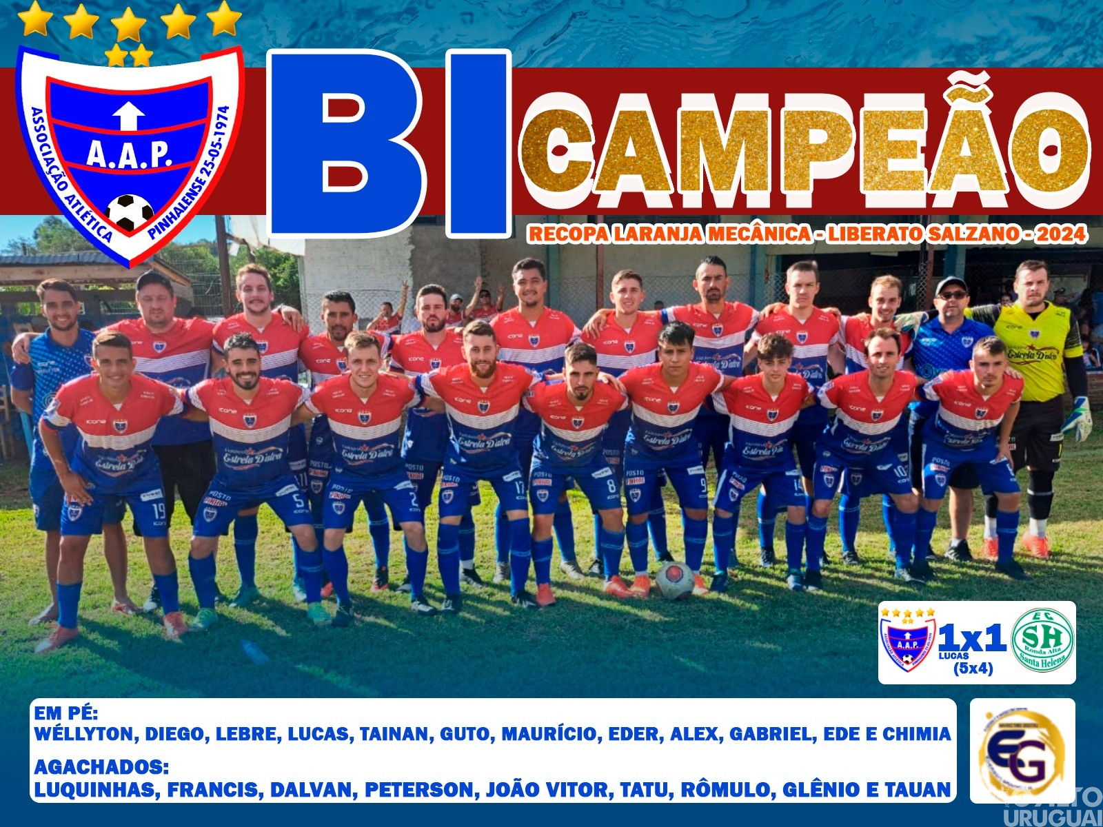 Pinhalense é bicampeã da Recopa Laranja Mecânica