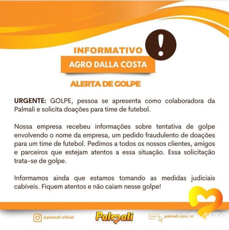Palmali alerta para tentativa de golpe em FW
