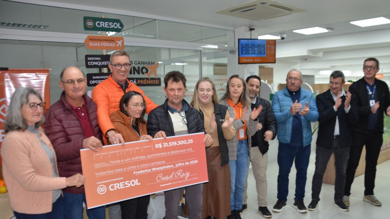 Agência Centro da Cresol Raiz libera R$ 31,5 milhões em crédito rural antecipado para o Plano Safra 2026/2027
