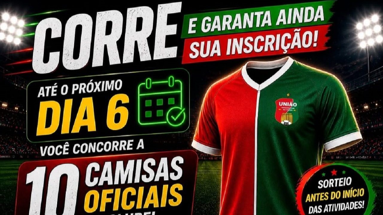 Inscritos na escolinha do União até amanhã concorrerão a camisas do clube