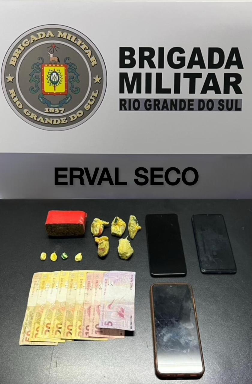 Prisão por tráfico de drogas acontece em Erval Seco