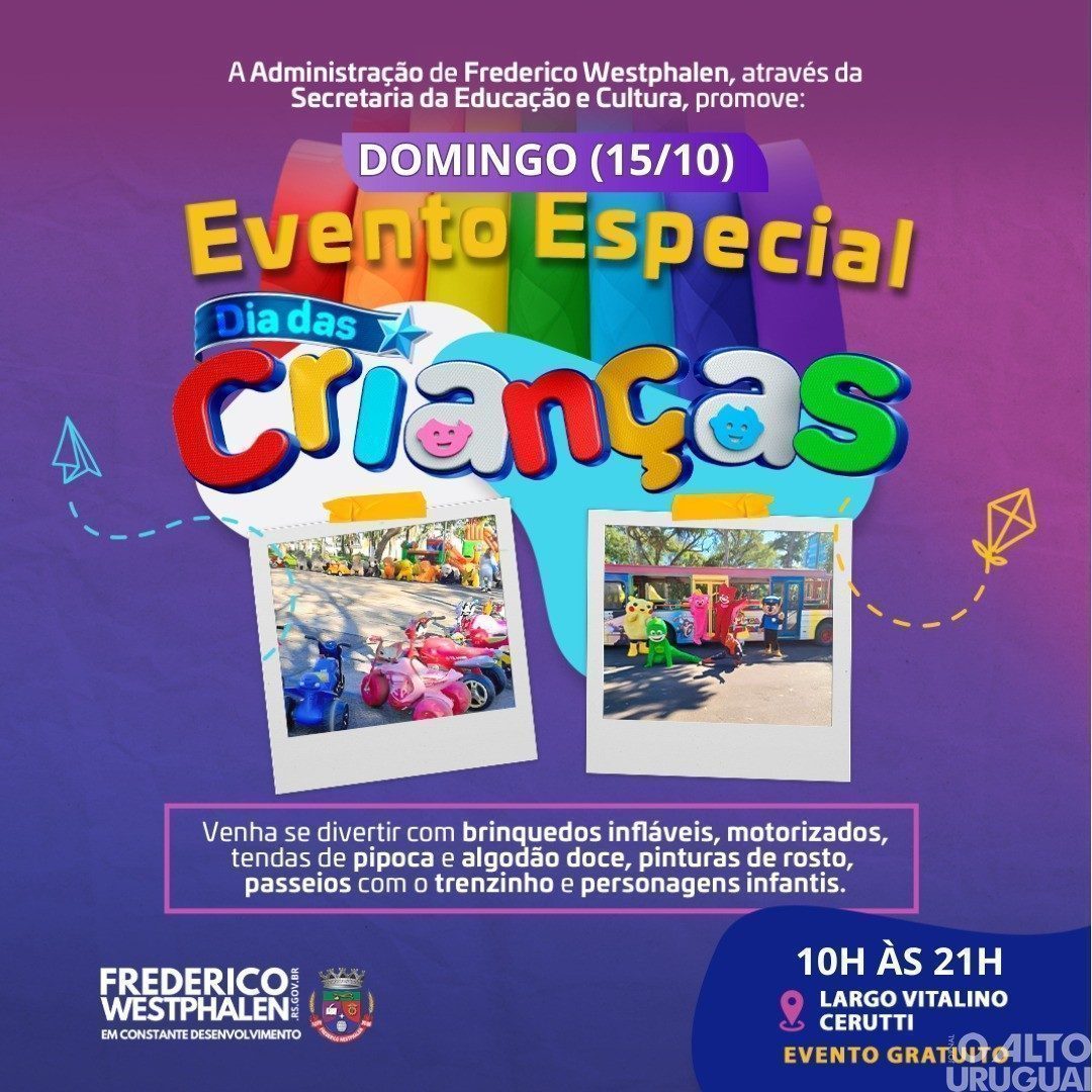 FW promove evento especial para o Dia das Crianças neste domingo