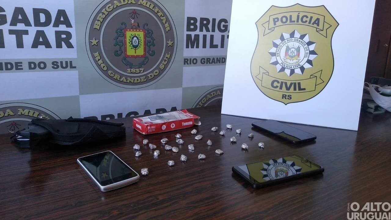 Polícia apreende 27 pedras de crack em Alpestre