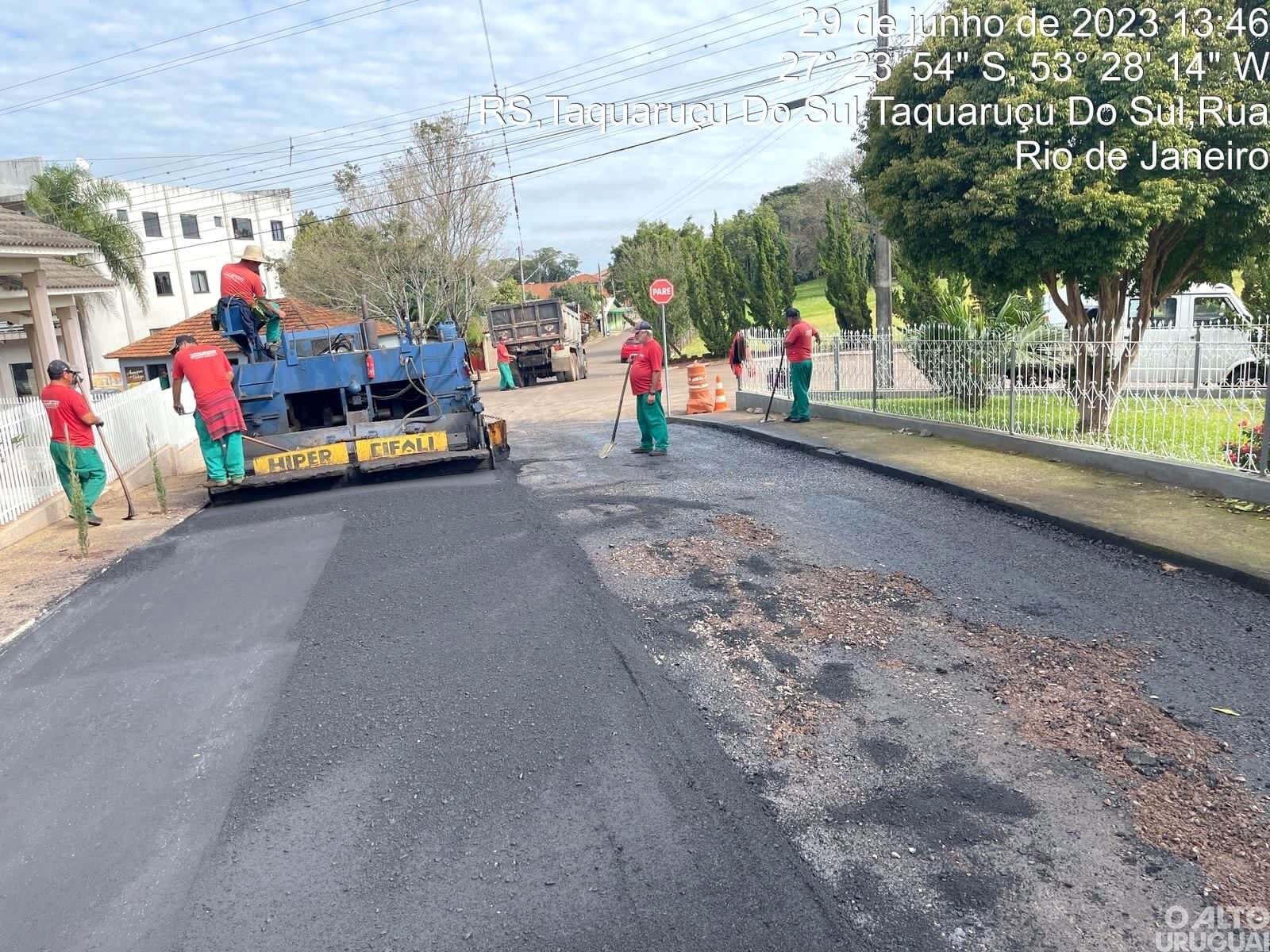 Ruas de Taquaruçu do Sul recebem obras de melhorias