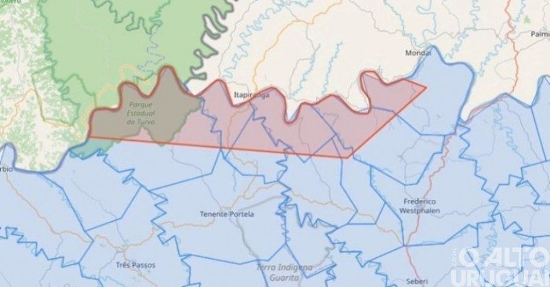 Defesa Civil emite alerta para cheia do rio Uruguai