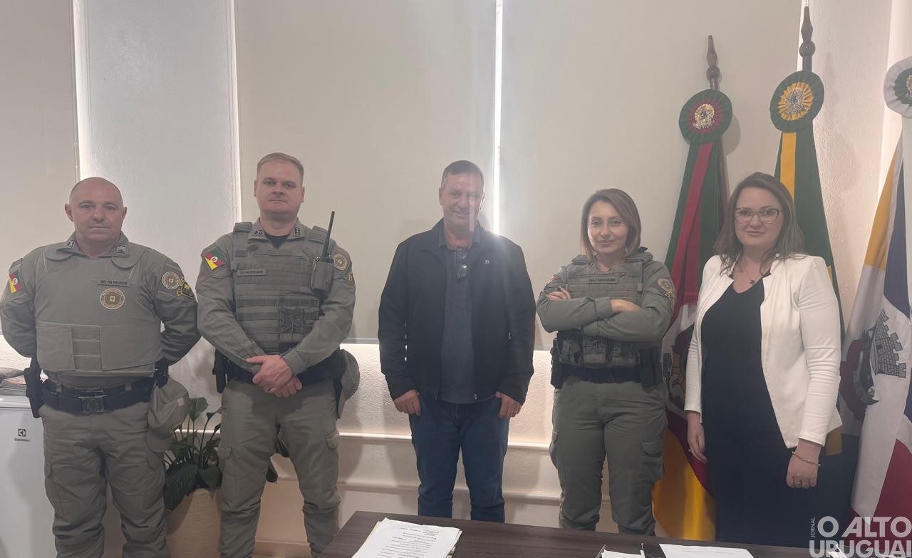 Caiçara: Brigada Militar realiza visita institucional sobre o Piseg