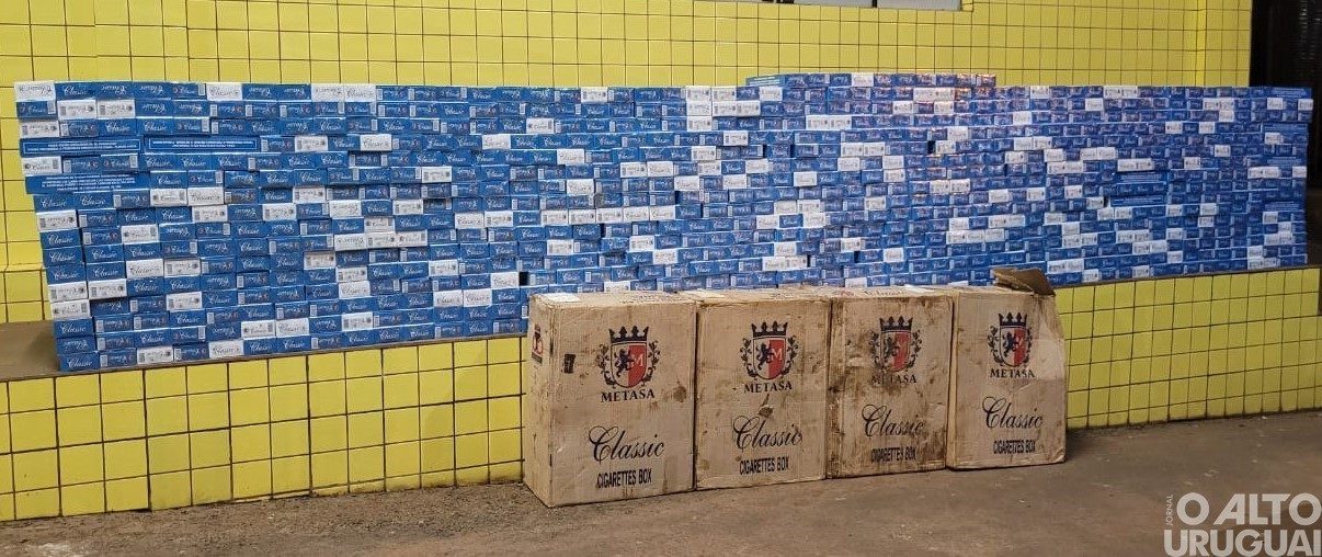 Apreendidos mais de 10 mil maços de cigarros de origem estrangeira em Palmeira das Missões